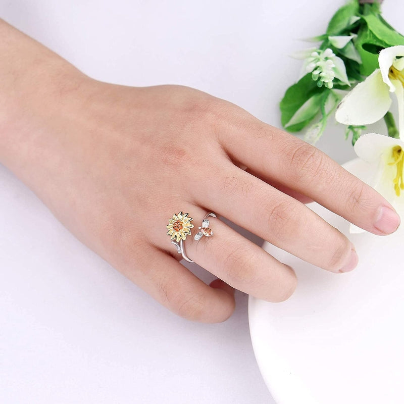 Adelina – Justerbar solsikke-fidgetring