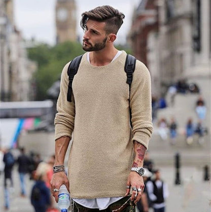 Aiden - Klassisk rundhalset genser med raglanermer