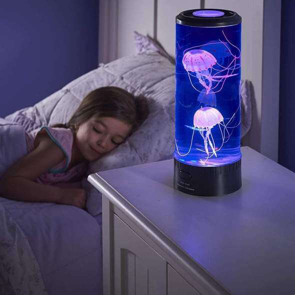 AquaGlow - maneter med fargeskiftende sensorisk lampe for avslapping