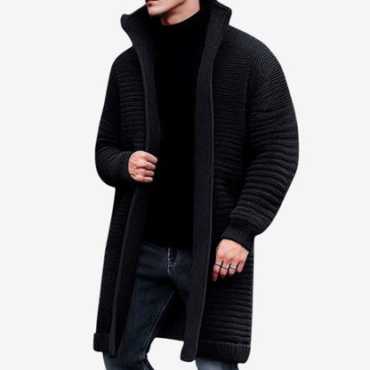 Martin – Langermet Åpen Front Cardigan med Ribbe detaljer