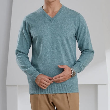 Lennart – Genser med V-hals og lange ermer til hverdagsbruk