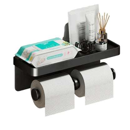 CleanHold – Toalettrullholder med innebygd oppbevaringshylle
