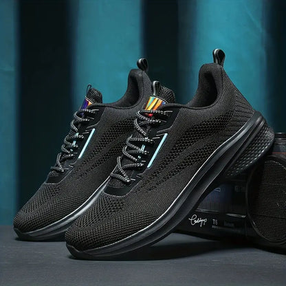 Christopher - Snøring joggesko med teksturert såle og reflekterende detaljer