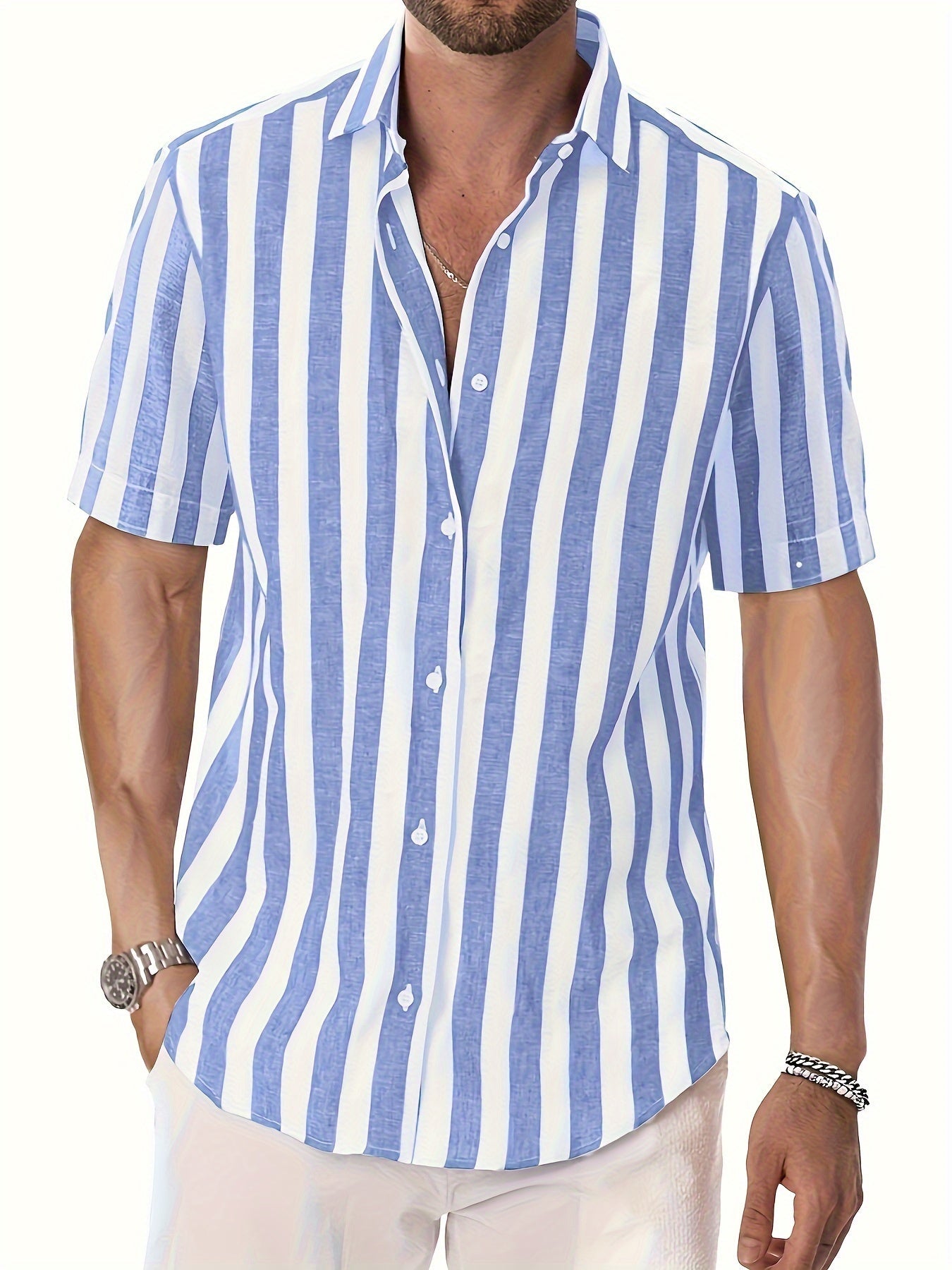 Marco - Elegant Skjorte Med Stripemønster