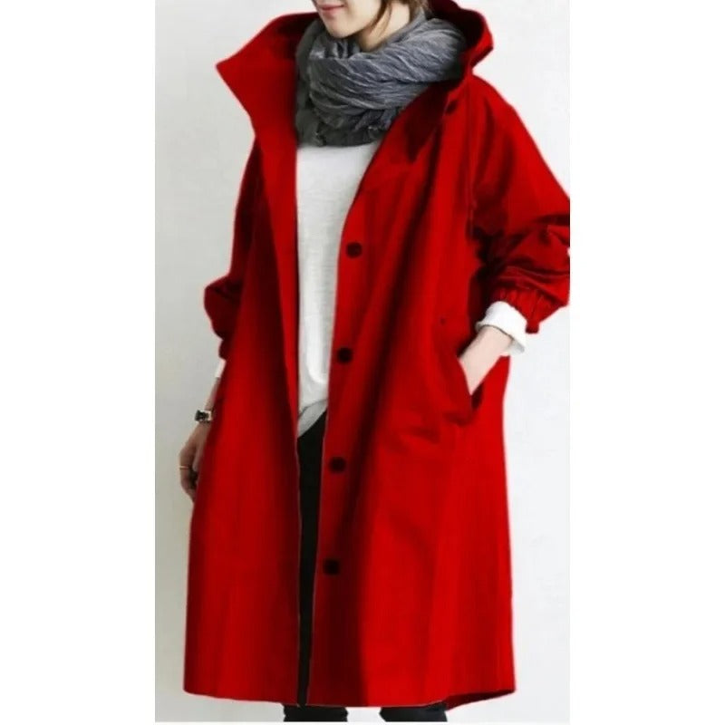 Aurora - Casual hette trenchcoat med lange ermer og lommer