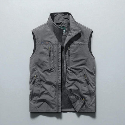 Steinar – Vest uten ermer med Flere Lommer og Glidelås