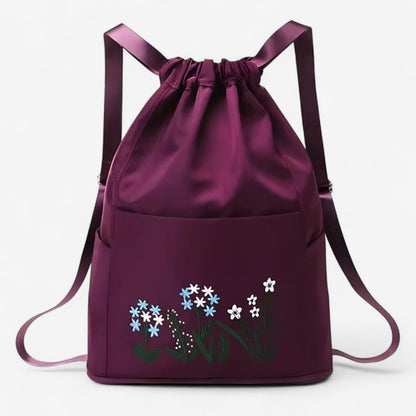 Estelle – Justerbar ryggsekk med snor og mønster