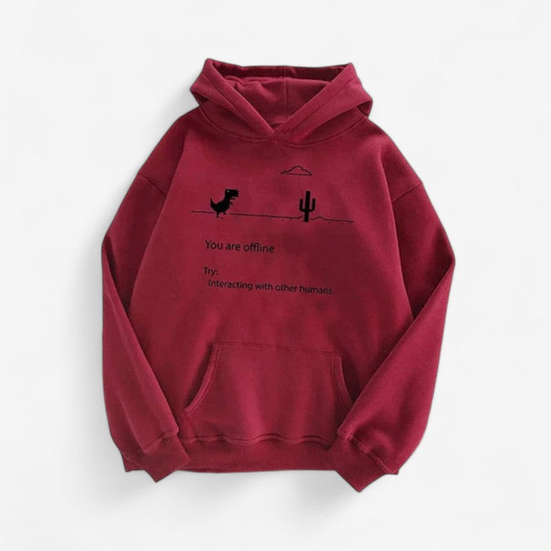 Celina – Langermet Hettegenser med Justerbar Hette og Frontlommer