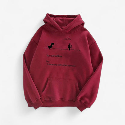 Celina – Langermet Hettegenser med Justerbar Hette og Frontlommer