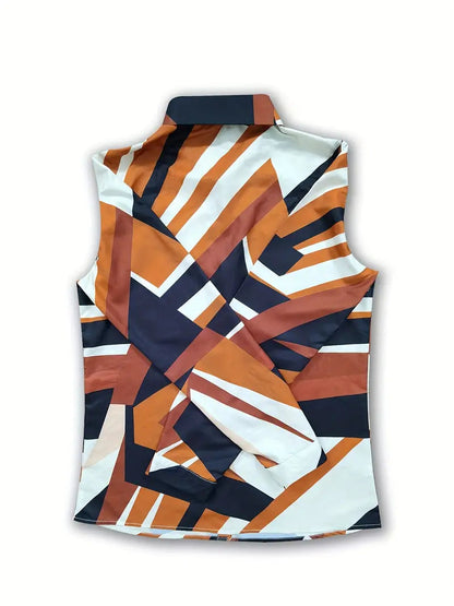 Alina – Stilig bluse med lange ermer og trykt mønster