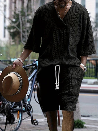 Devilliers – Stilig todelt sett med kortermet skjorte og matchende shorts