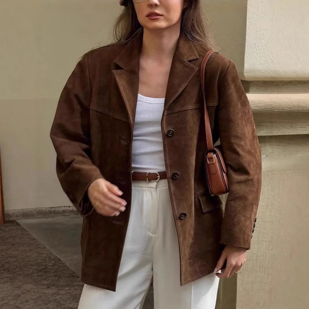 Olivia - Blazer med avslappet passform med knappelukking og funksjonelle lommer