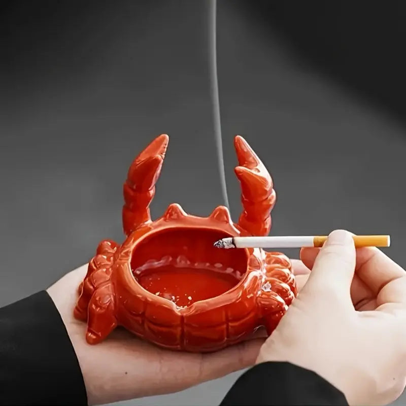 CrabMaster - Unikt krabbeformet askebeger med avtakbart lokk