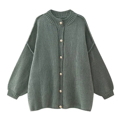Abigail - Oversized cardigan med knappelukking og vide ermer