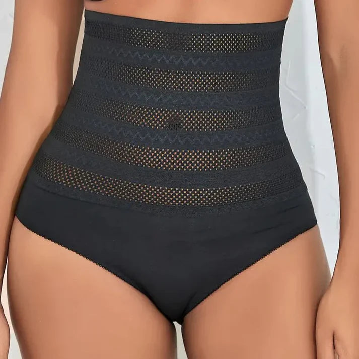 Jennifer - Shapewear med høy midje med teksturerte bånd og målrettet kompresjon