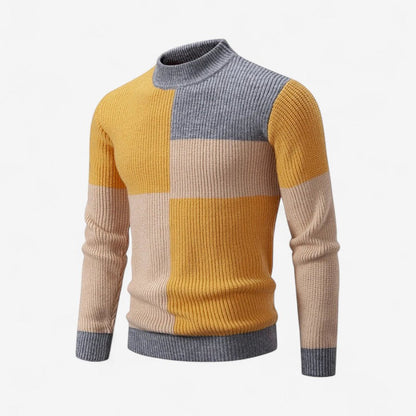 George – Langermet Genser med Rund Hals og Ribbestrikket Detalj