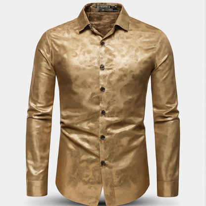 Willem - Langermet skjorte med knapper og blomstertrykk