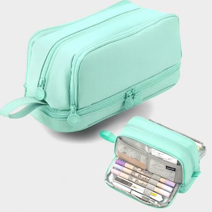 NoteVault – Dobbel lags kanvas pennal