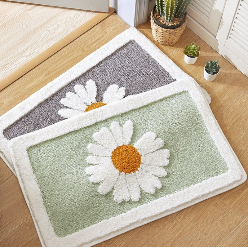 PetalPlush – Myk blomsterbadematte med plysjtekstur og elegant design