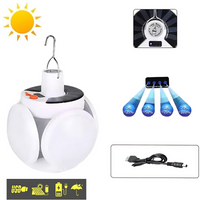 EcoShine - Solcelledrevet utendørslys med USB-lading for jevn belysning