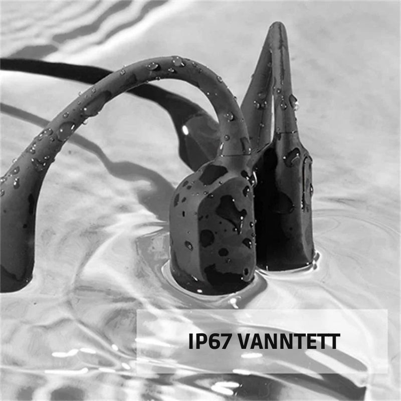 AquaVibe - Vanntette Bluetooth hodetelefoner med åpent øre for sport og utendørs bruk