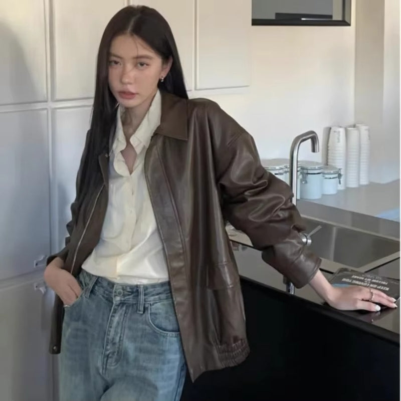 Aria – Jakke med lange ermer, jakkeslag og ribbekant