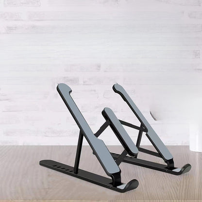 AirLift – Sammenleggbar Laptopstativ med Justerbare Vinkler og Kjøledesign