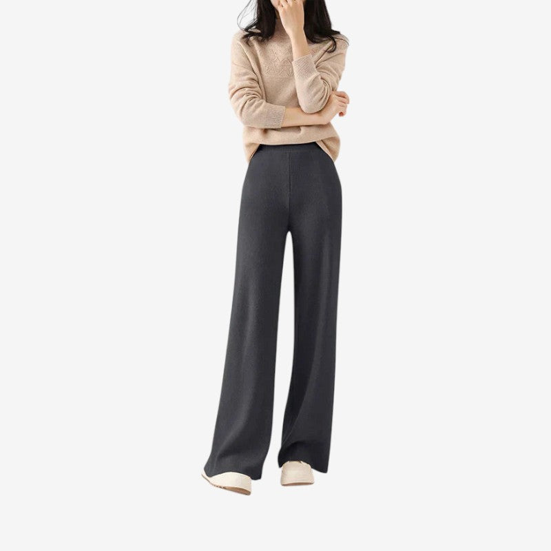 Elara – Vide Bukser med Høy Midje og Lommer