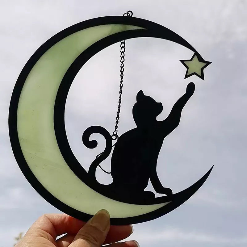 LunaWhisk – Fortryllende Halvmånelampe for Katt med Dekorativt Midtpunkt
