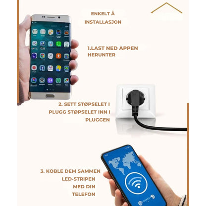 GlowFlex - Tilpassbar LED-stripebelysning med fjernkontroll og appstyring