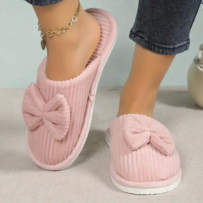 Linnea - Koselige tøfler med sløyfedesign og sklisikker såle