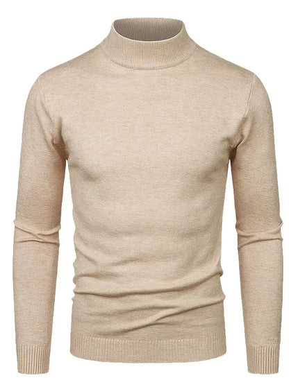 Andor - Klassisk langermet rullehalsgenser med ribbestrikkede mansjetter