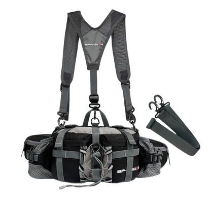 TrailMate - Turmagebelte med doble flaskeholdere og glidelåslommer