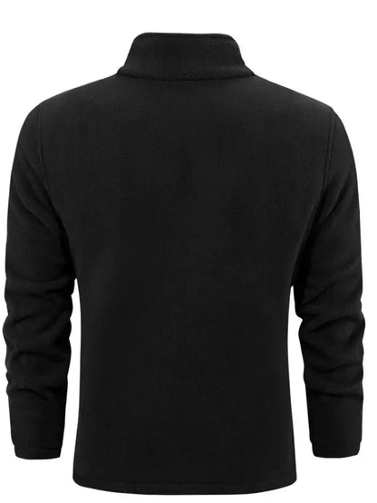 Leif - Myk fleecejakke med ståkrage og glidelås