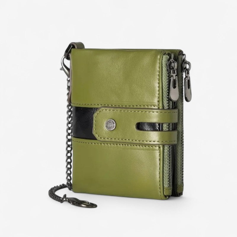 Vegard – Lommebok med kjedestropp og dobbelt glidelåsrom