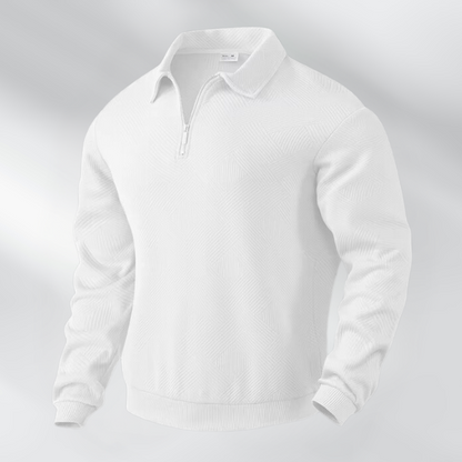 Isaac - Genser med kvart glidelås og strukturert design