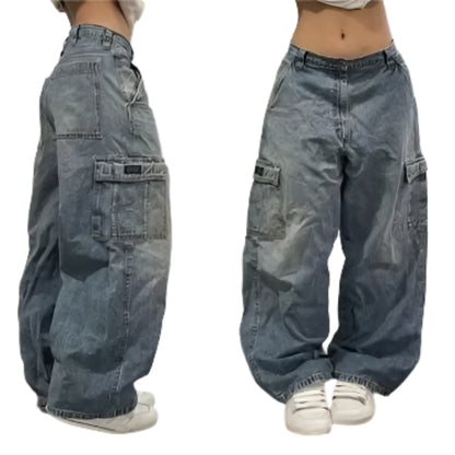 Raya – Trendy oversized bukser med flere lommer og vid benpassform