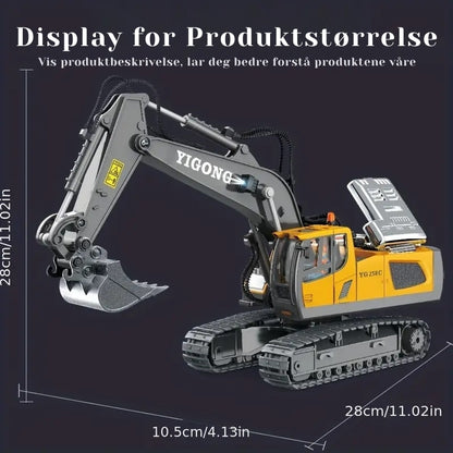 BuildMaster - Premium fjernstyrt gravemaskin med 11 funksjonalitetsfunksjoner