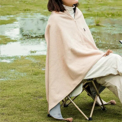 Sofia – Bærbar USB Teppe med Frynser og Vaskbart Design