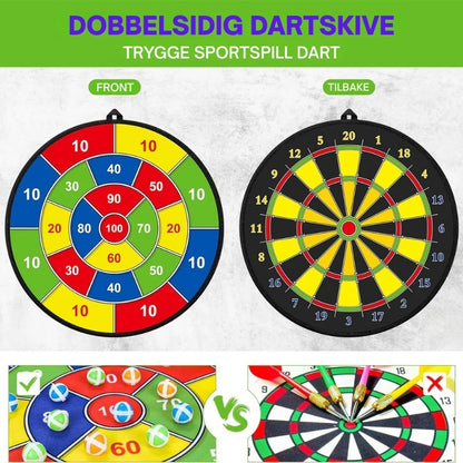 SkillFun - Stor dobbeltsidig dartskive for barn med pedagogiske spill