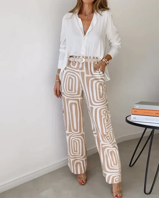 Lila - Elegant Bukse Med Høy Midje