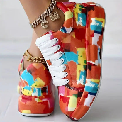 Noble - Komfortable joggesko med geometrisk trykk