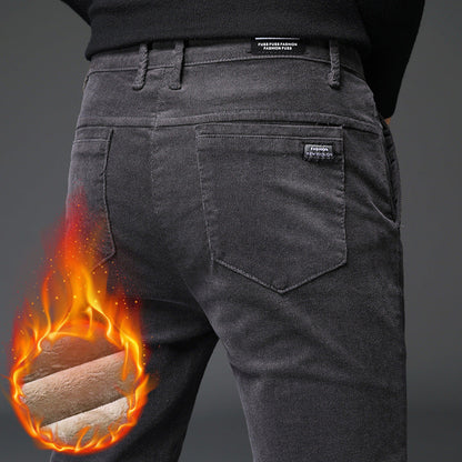 Tobias – Slanke Slim Fit Fleecebukser Med Glidelåslukking