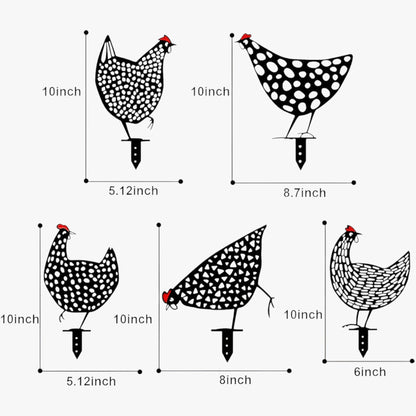 CharmingCluck - Lekende kyllingfamilie i akryl for levende hagesjarm