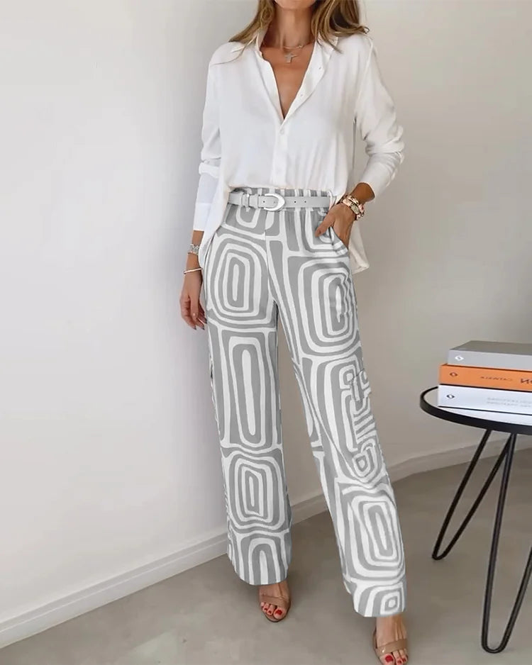 Lila - Elegant Bukse Med Høy Midje