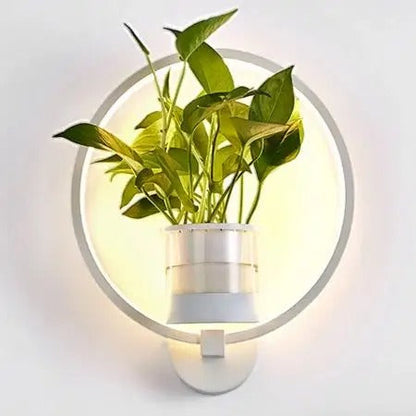 LuminaGreen - Elegant vegglampe med planteholder