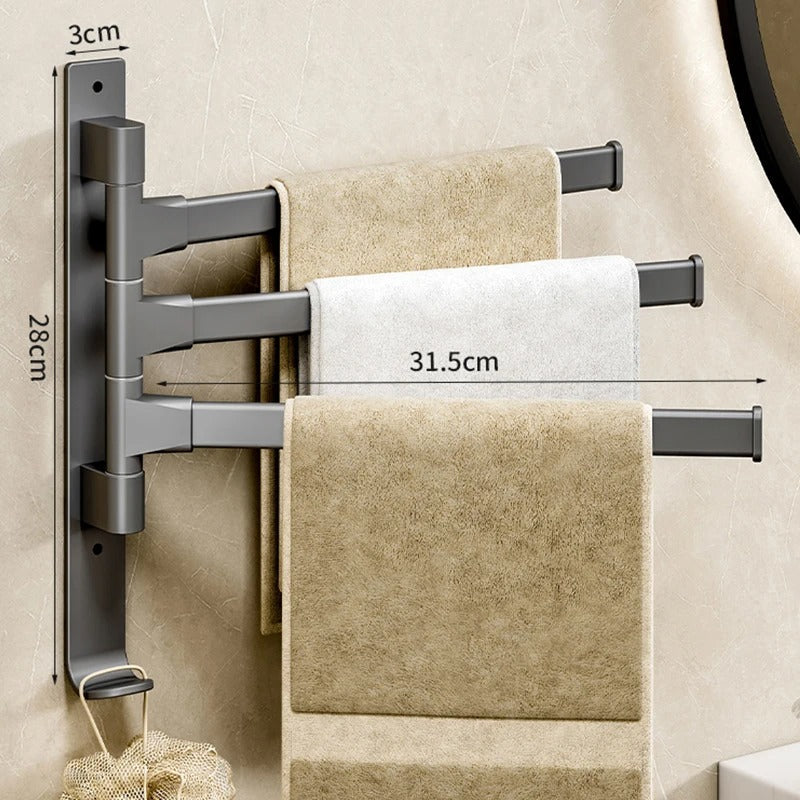 SpaceSaver - Multifunksjonell roterende oppbevaringsstang for baderom