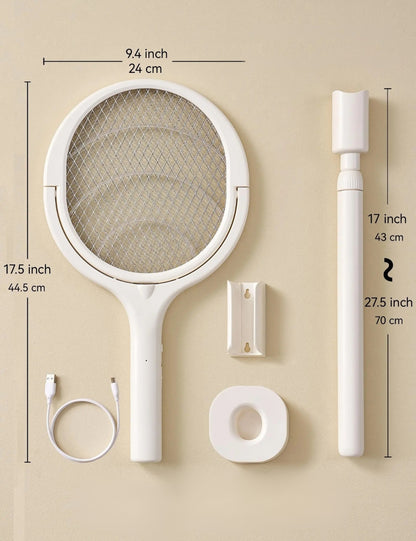 ZapFly - 5-i-1 Hurtigladende elektrisk fluesmekker med roterende hode