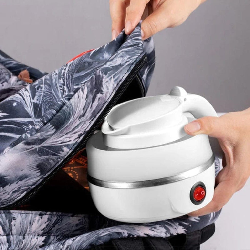 SteamFold – Mini Elektrisk Vannkoker med Bærbart og Sammenleggbart Design