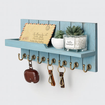 EntryRack – Nøkkelholder med Hylle og 7 Kroker